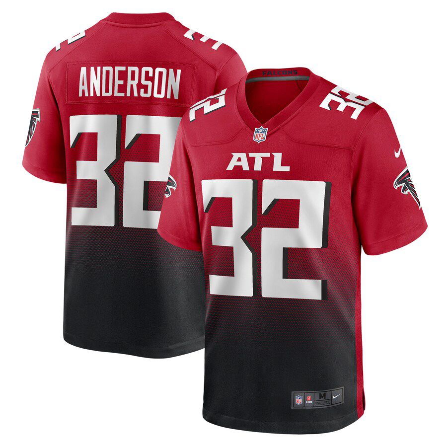 Men Atlanta Falcons 32 Jamal Anderson Nike Red Retired Player Alternate Game NFL Jersey